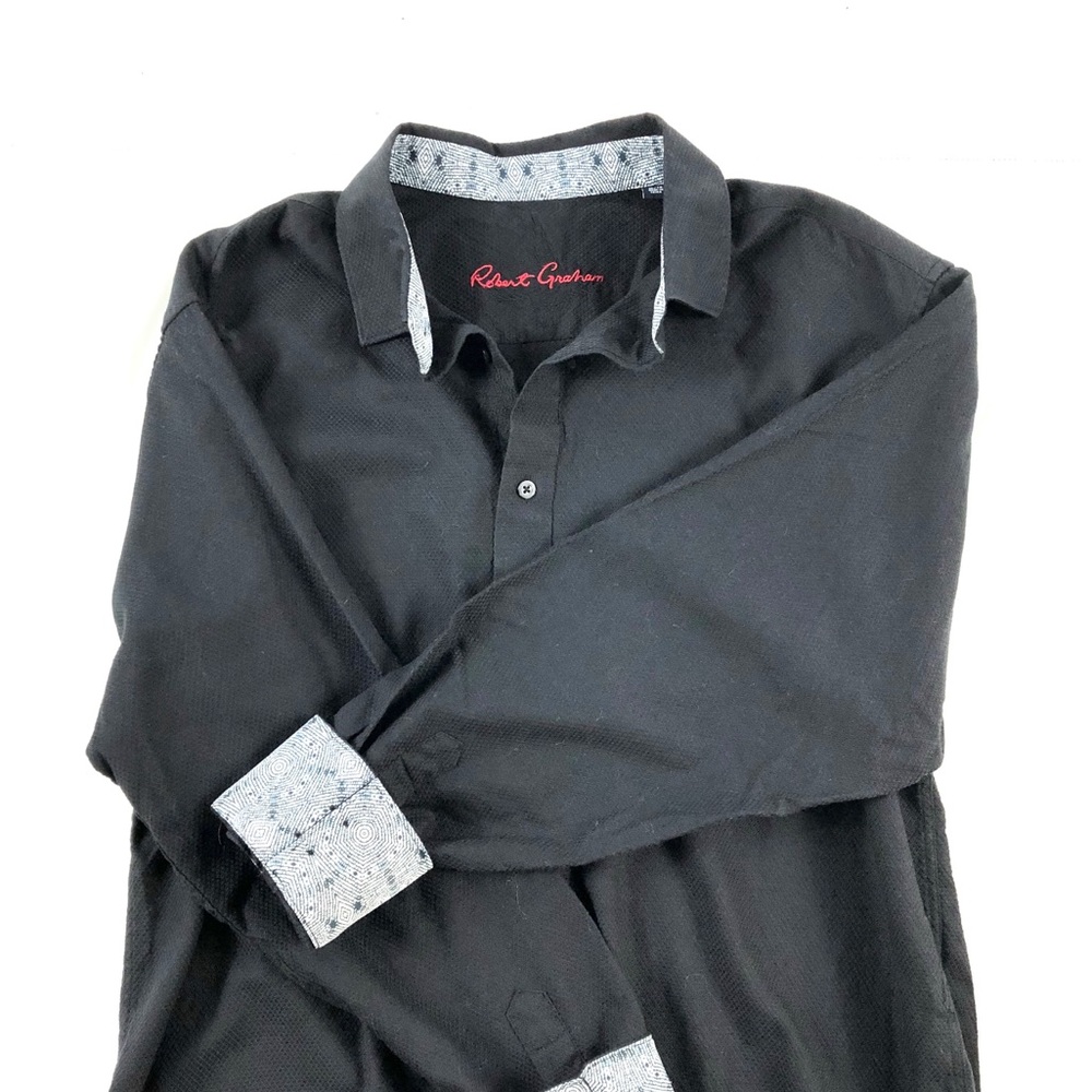 Robert Graham Black Button Shirt XL